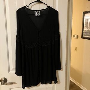 Killstar dress (medium) semi-sheer with lace